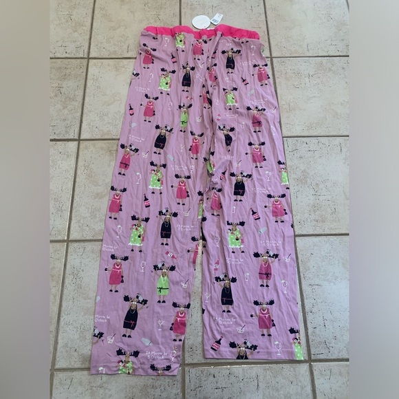 NWT Wild & Cozy Pink Moose Print Lounge Pajama Pants Size XL - Picture 6 of 7